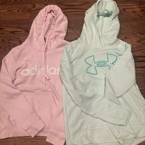 XS Adidas & Under Armor hoodies.
